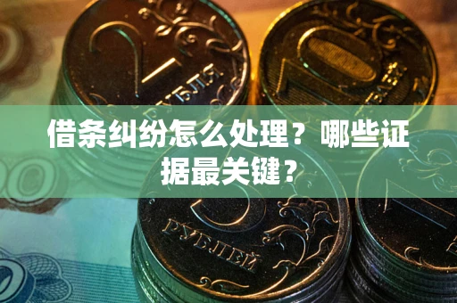 济南借条纠纷怎么处理？哪些证据最关键？