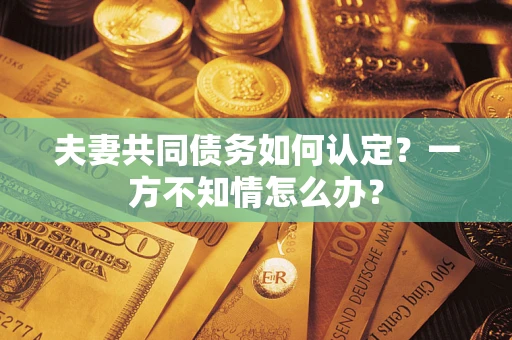 济南夫妻共同债务如何认定？一方不知情怎么办？